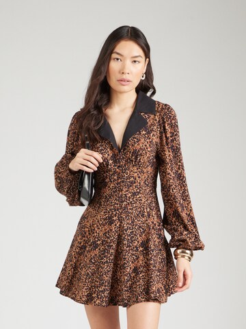 Robe-chemise Miss Selfridge en beige : devant