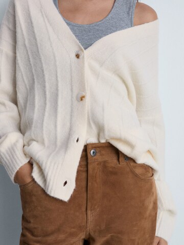 MANGO Cardigan 'TALDOTE' i beige
