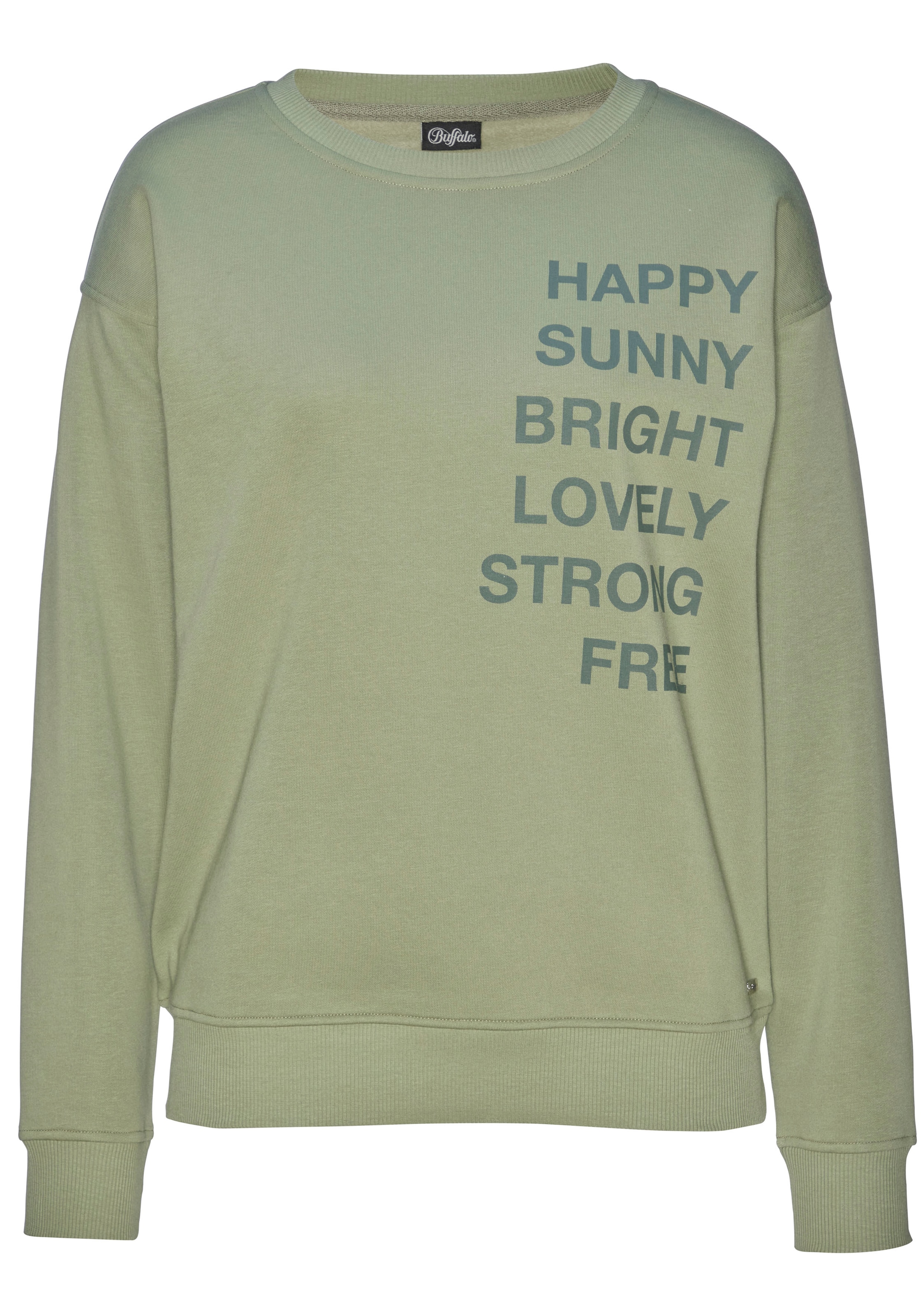 BUFFALO Sweatshirt in Groen: voorkant