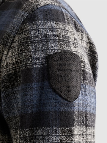 PME Legend - Ajuste regular Camisa 'Overshirt with check pattern and chest pockets' en lila