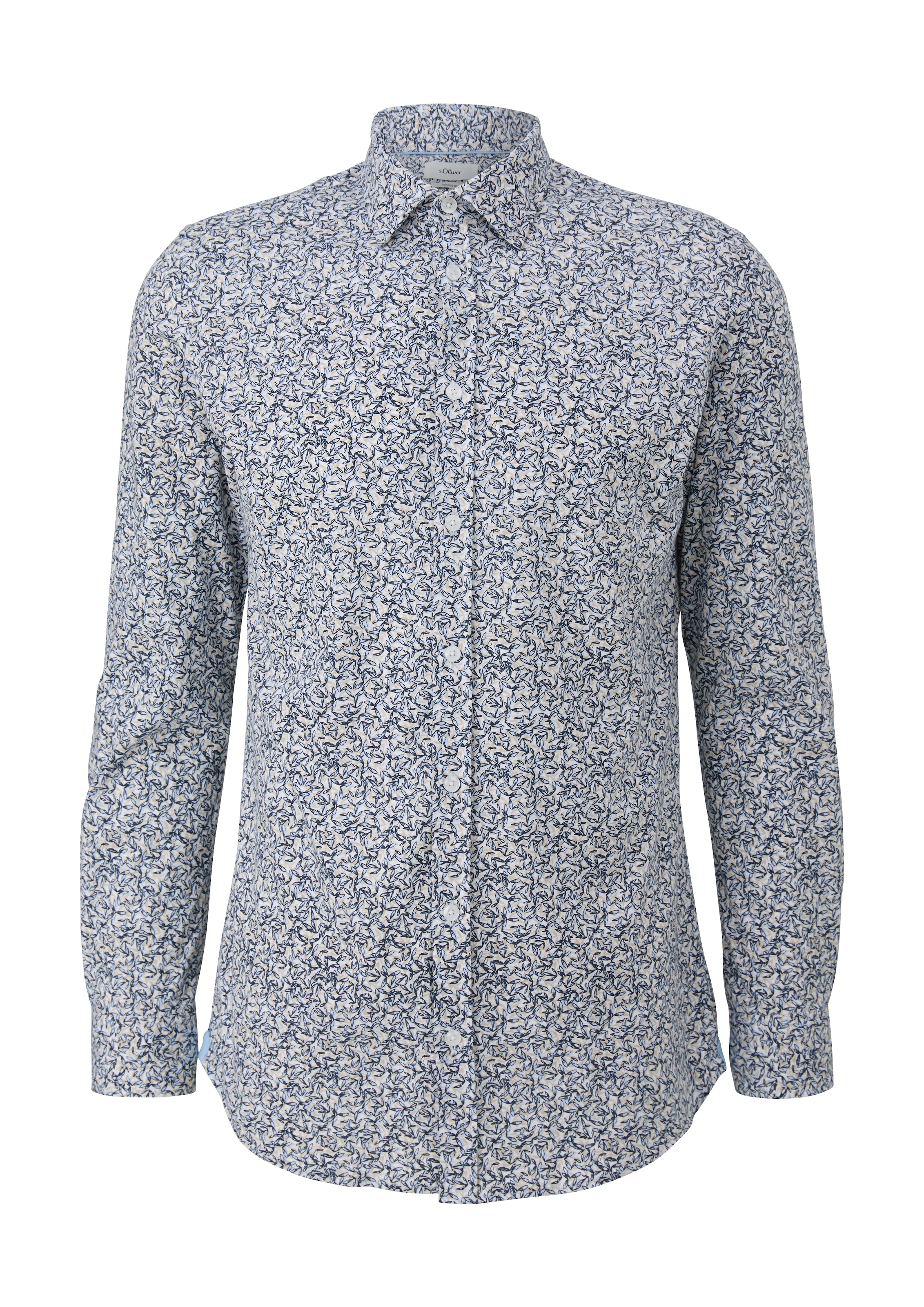 Coupe slim Chemise s.Oliver BLACK LABEL en bleu : devant