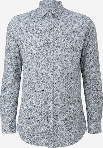 s.Oliver BLACK LABEL Button Up Shirt in Blue: front