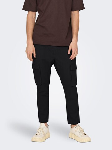 Only & Sons Tapered Broek 'LINUS' in Zwart