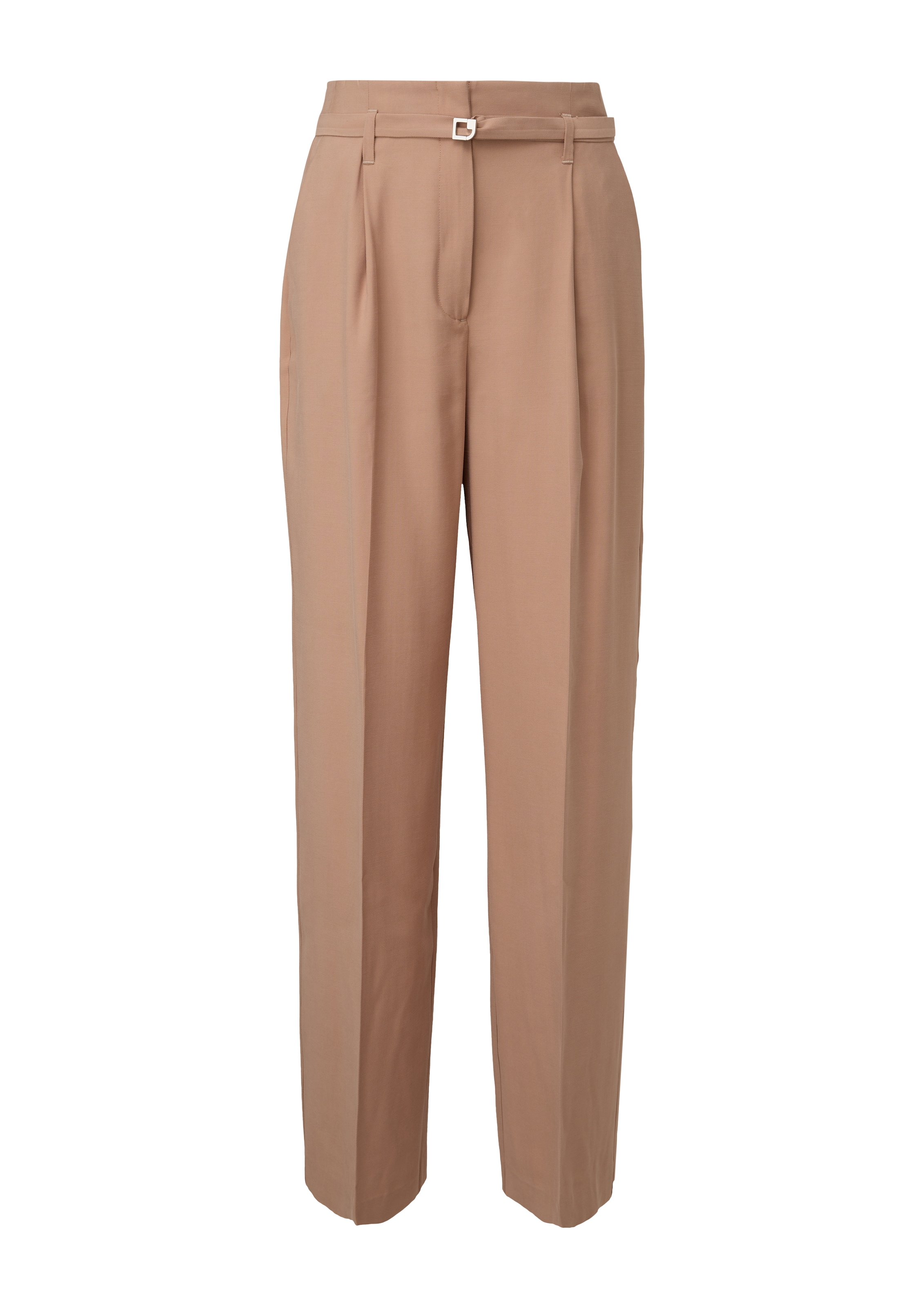 Pantalon à plis COMMA en marron : devant