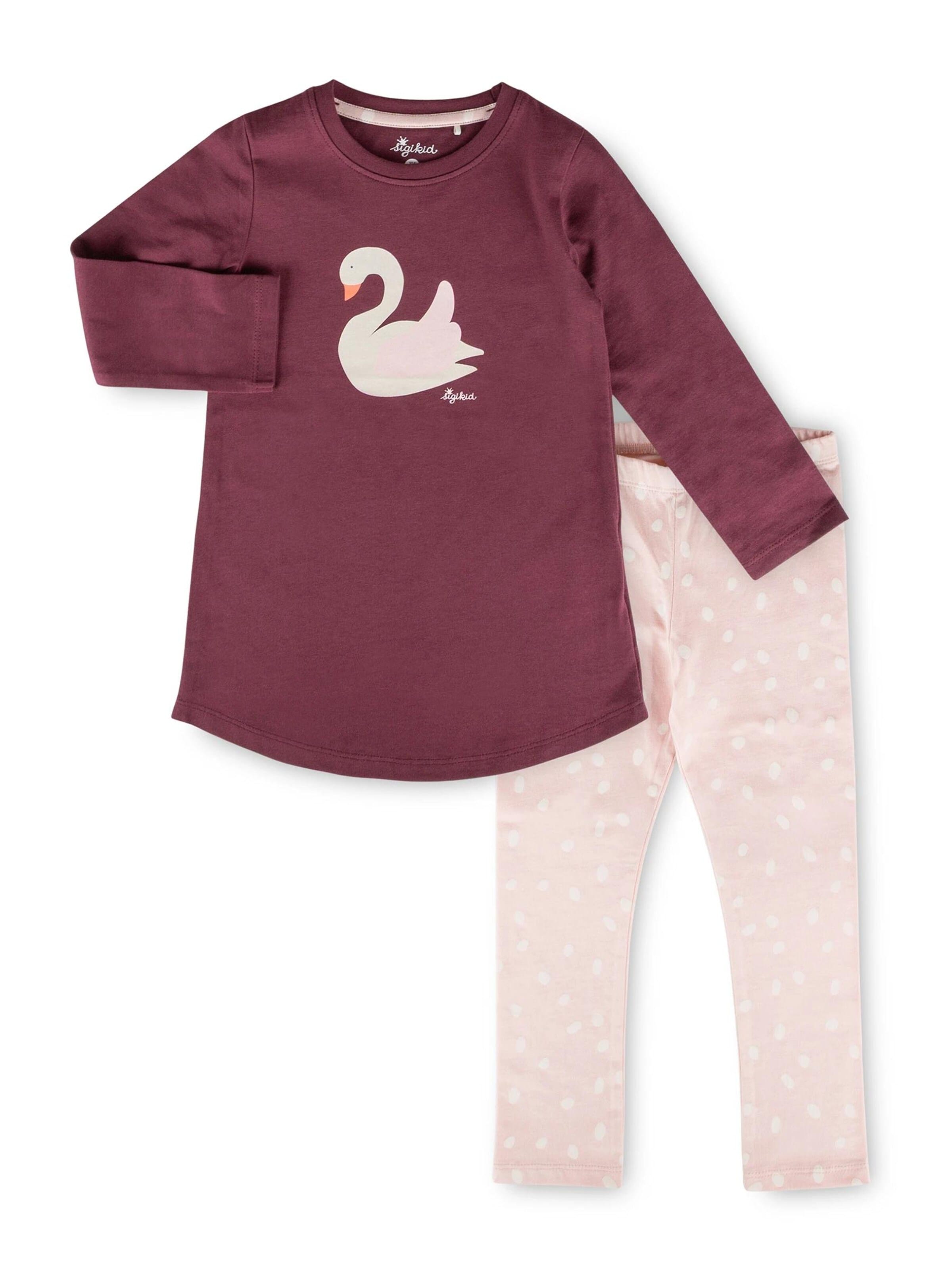 SIGIKID Pajamas 'Pyjama Nachtwäsche' in Red: front