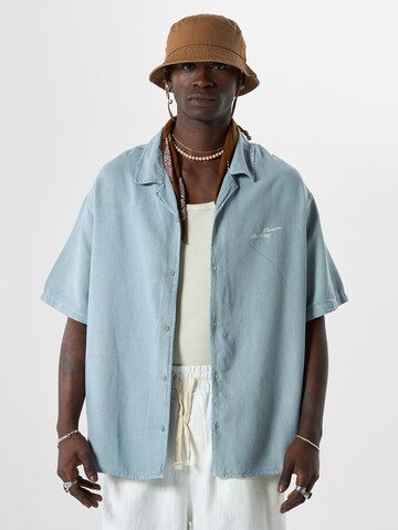 VAMOS CLO Button Up Shirt 'Hemd' in Blue: front