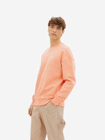 TOM TAILOR DENIM Sweatshirt in Orange