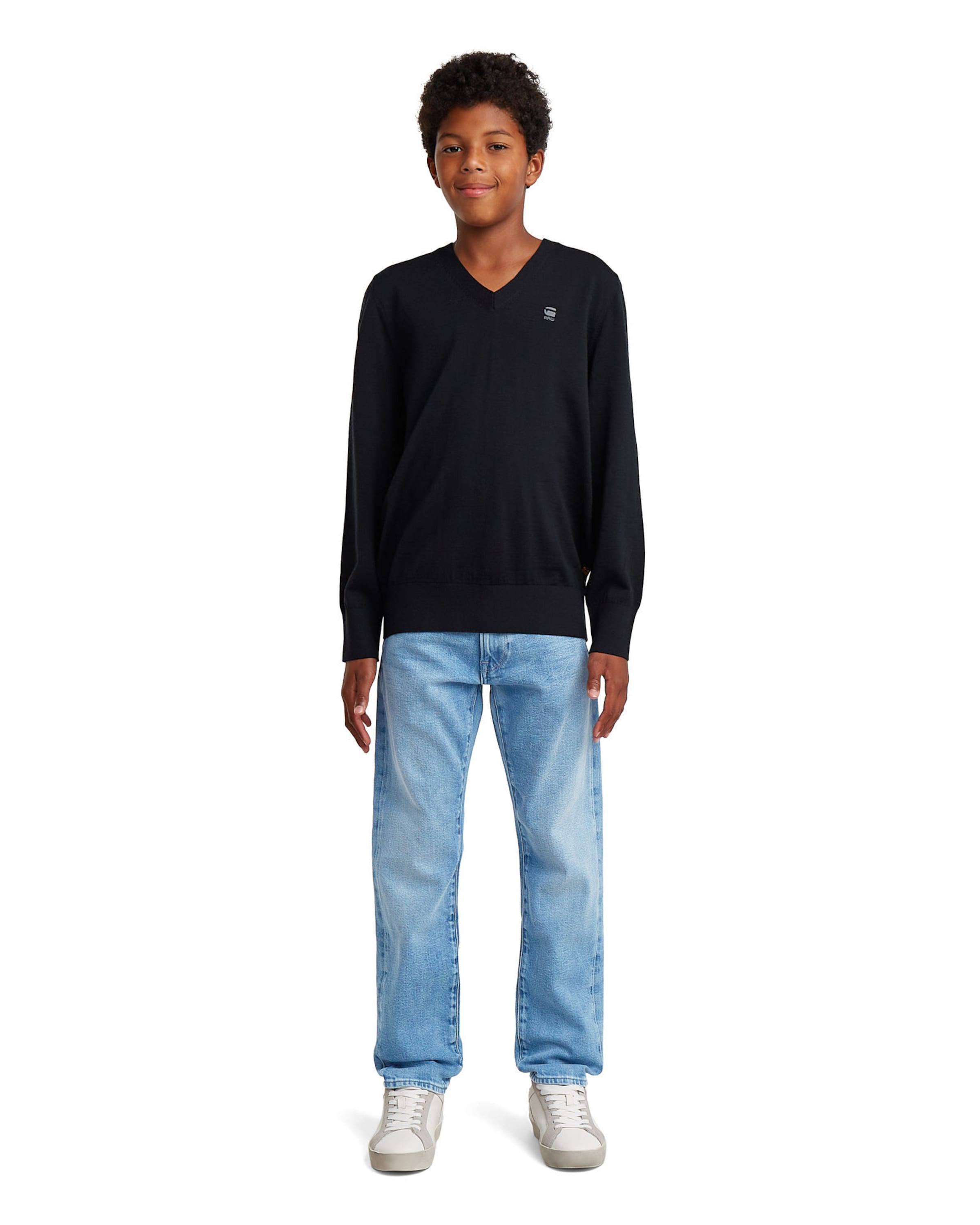 G-STAR Regular Jeans 'Boys 3301 Straight Tapered Jeans' in Blauw