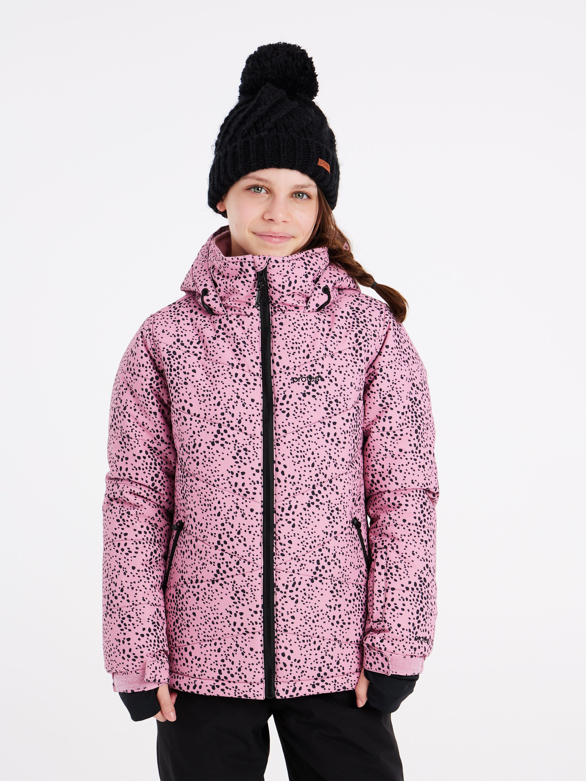 PROTEST Athletic Jacket 'PRTBELLE 23 JR' in Pink: front
