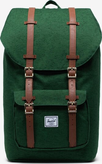 Herschel Rucksack 'Little America' in braun / dunkelgrün, Produktansicht