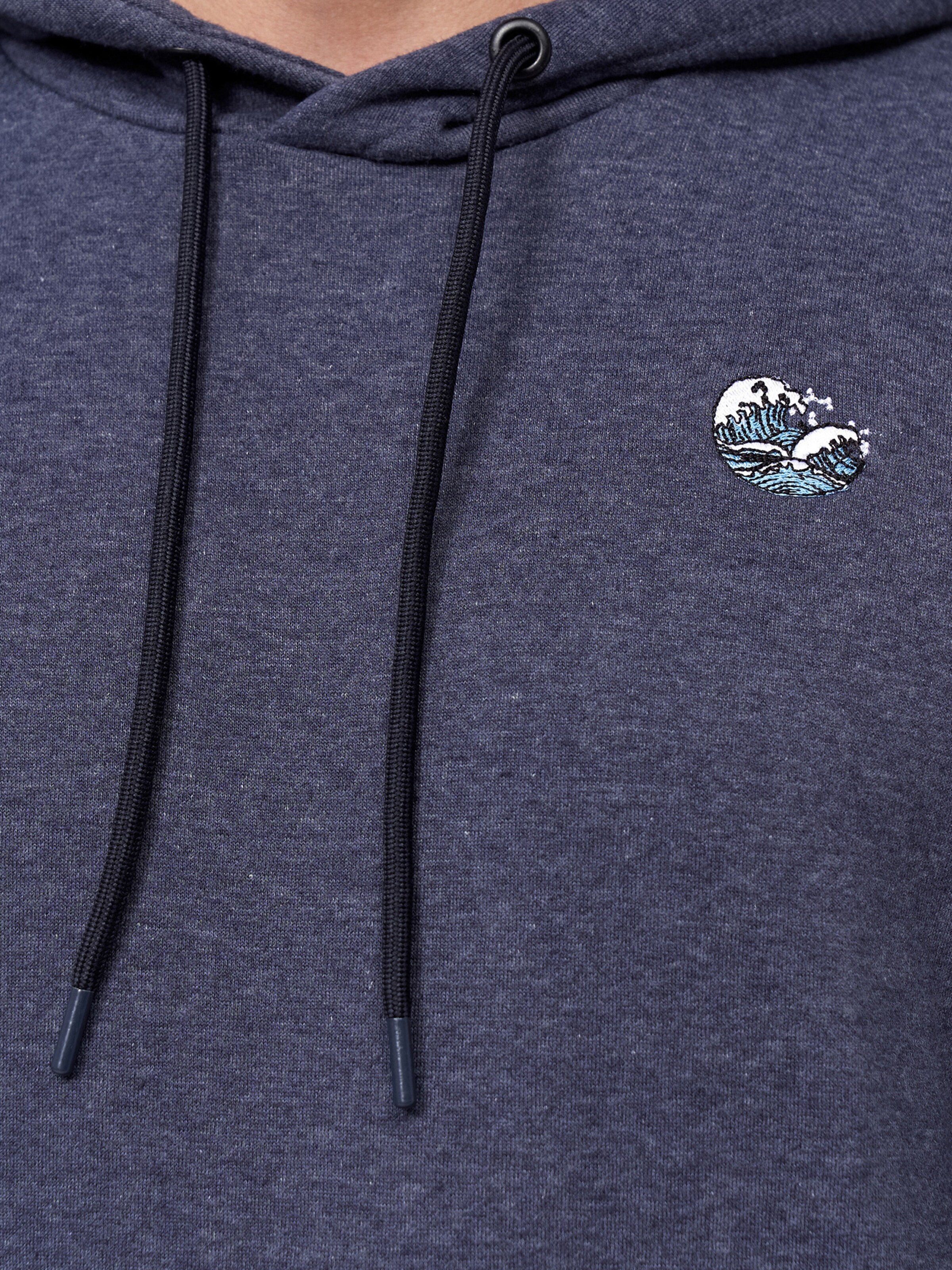 Männer Sweat Mikon Hoodie 'Welle' in Blau - BE31903 Männer Sweat Mikon Hoodie 'Welle' in Blau - BE31903