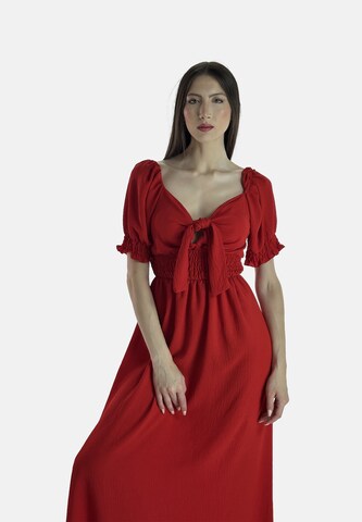 Elara Dress in Red