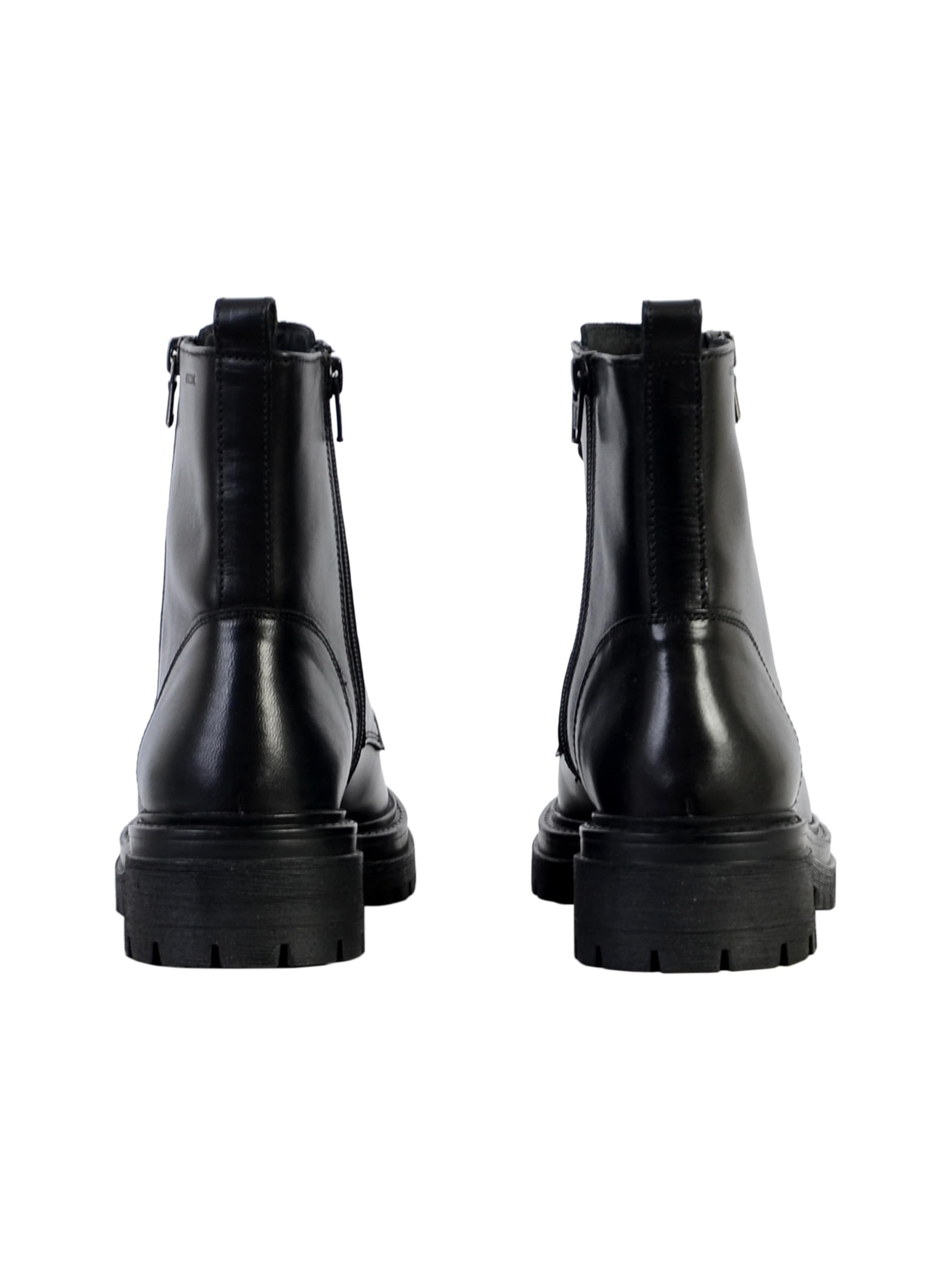 GEOX Enkellaarsje 'Lederstiefel Iridea' in Zwart