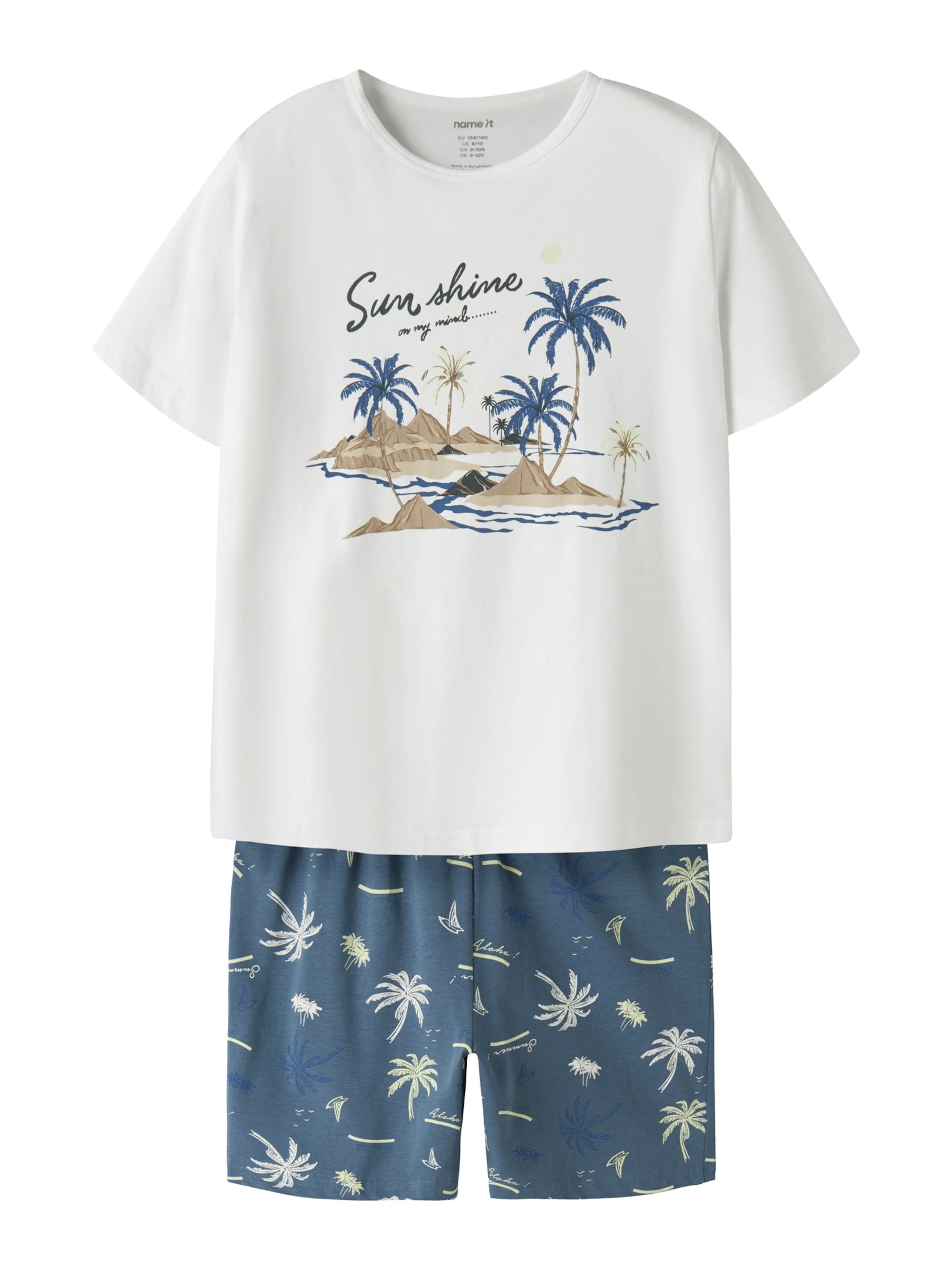 NAME IT Πιτζάμα σε μπλε: μπροστά