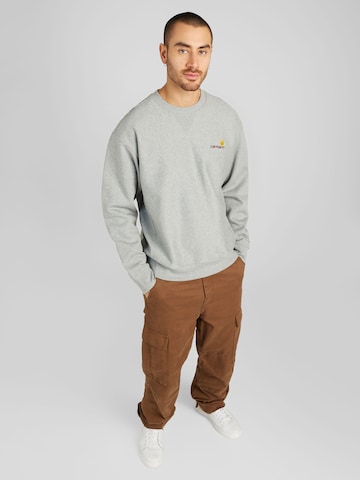 Carhartt WIP Sweatshirt 'American Script' in Grey