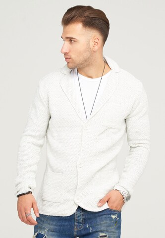behype Knit Cardigan 'FELIAN' in White: front