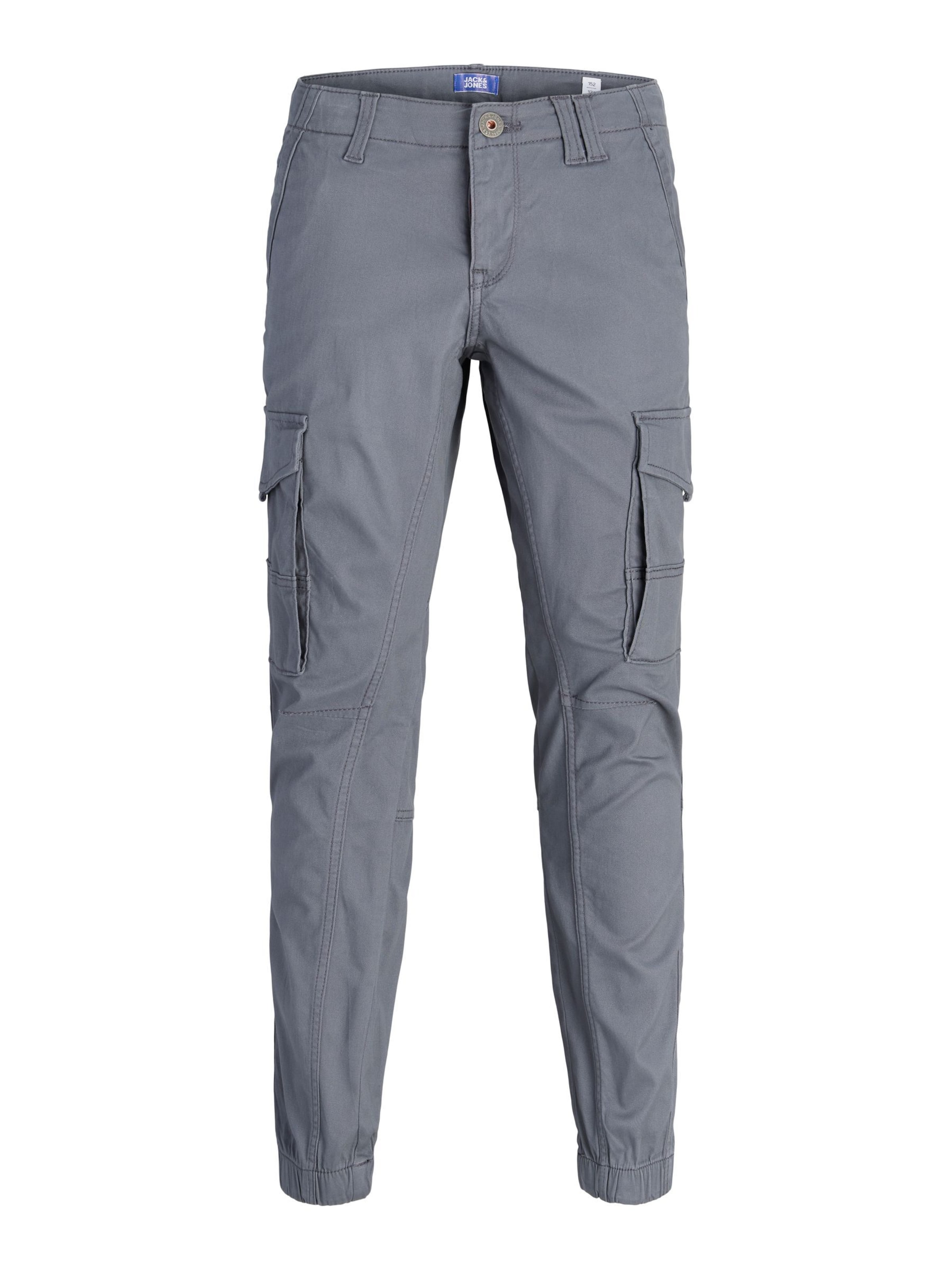Jack & Jones Junior - Tapered Pantalón en gris: frente