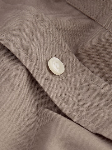 Next Slim fit Button Up Shirt in Beige