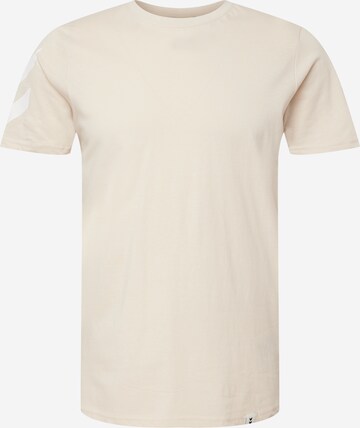 Hummel Функциональная футболка 'Legacy' в Бежевый: спереди