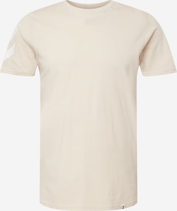 Hummel - Camiseta funcional 'Legacy' en beige: frente