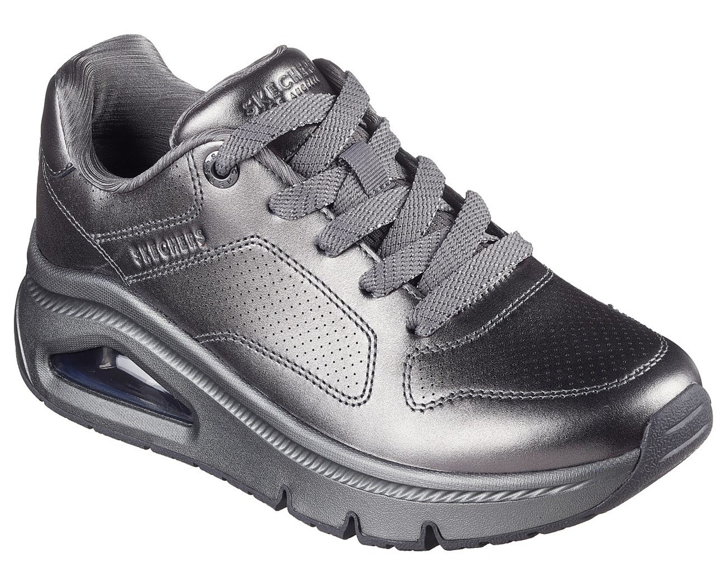 SKECHERS Platform trainers in Silver: front