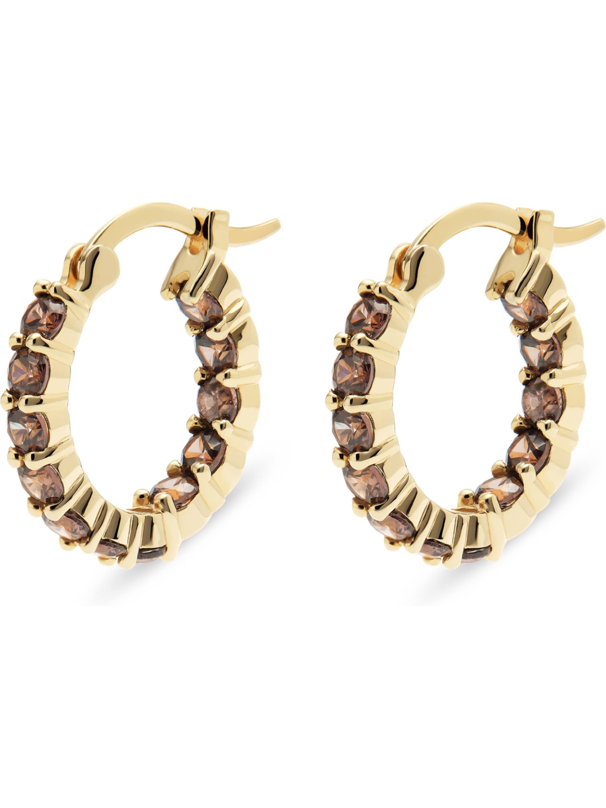 CHRIST Ohrringe in Braun: Vorderseite