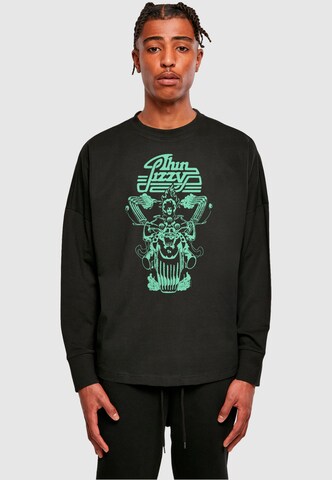 Maglietta 'Thin Lizzy - Rocker Flames' di Merchcode in nero: frontale