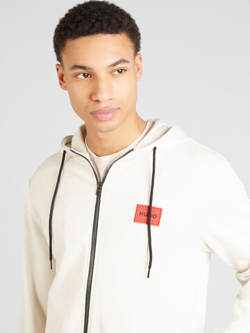 HUGO Zip-Up Hoodie 'Daple' in White