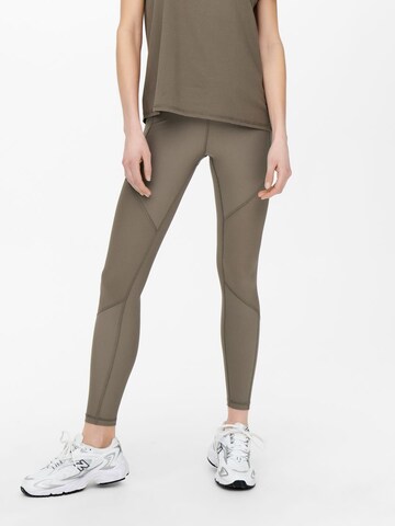 ONLY PLAY Skinny Workout Pants 'JANA' in Brown: front
