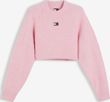 Pulover de la Tommy Jeans pe roz: față