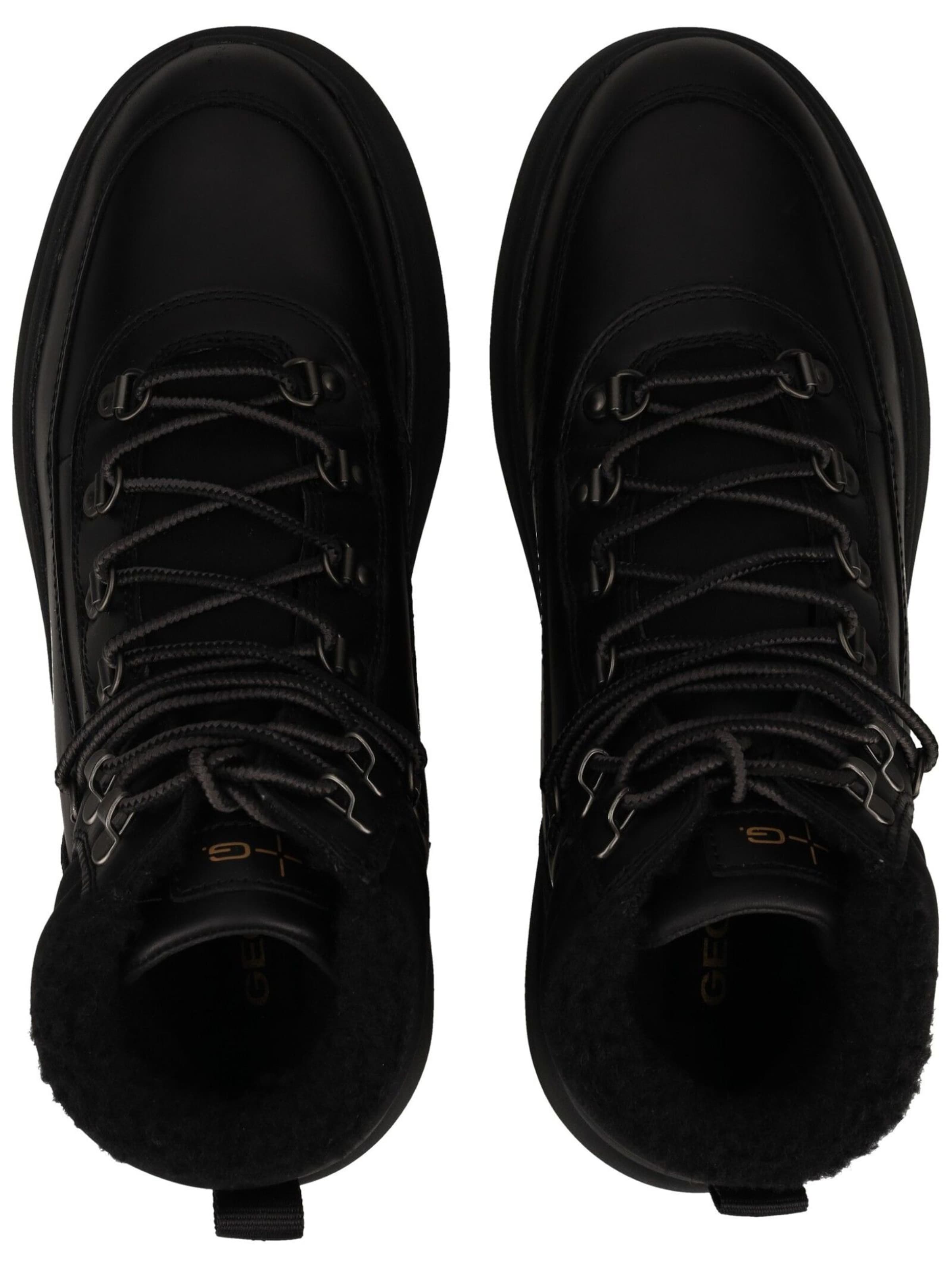 GEOX Schnürboots in Schwarz