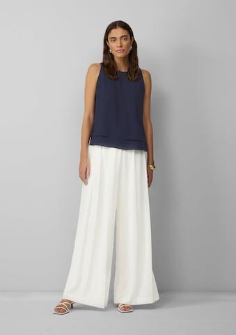 s.Oliver BLACK LABEL Wide leg Pleat-front trousers in Beige: front