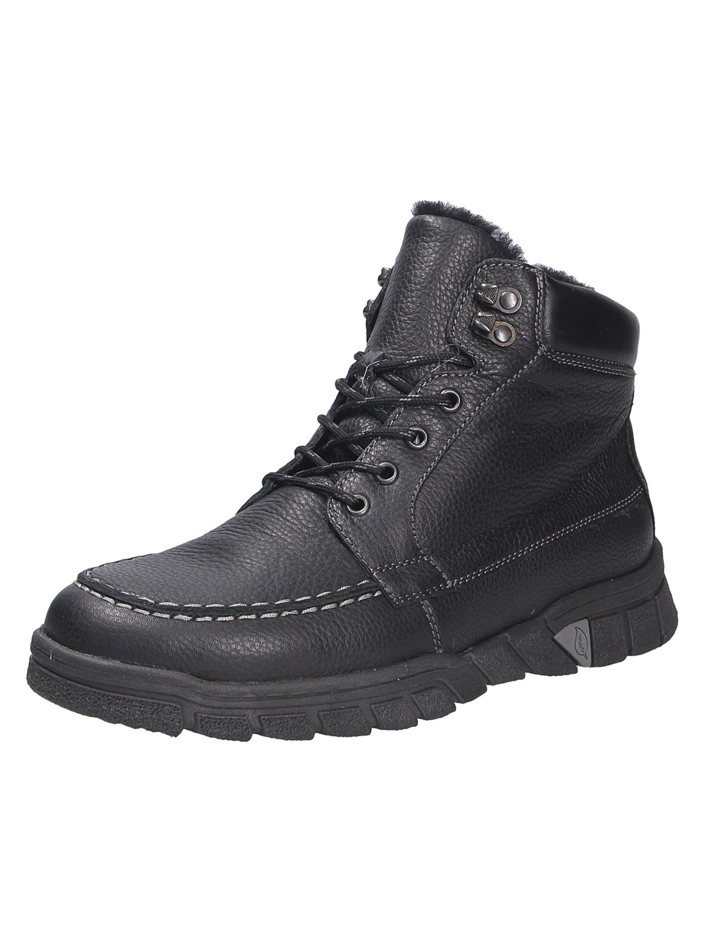 WALDLÄUFER Lace-Up Boots in Black: front