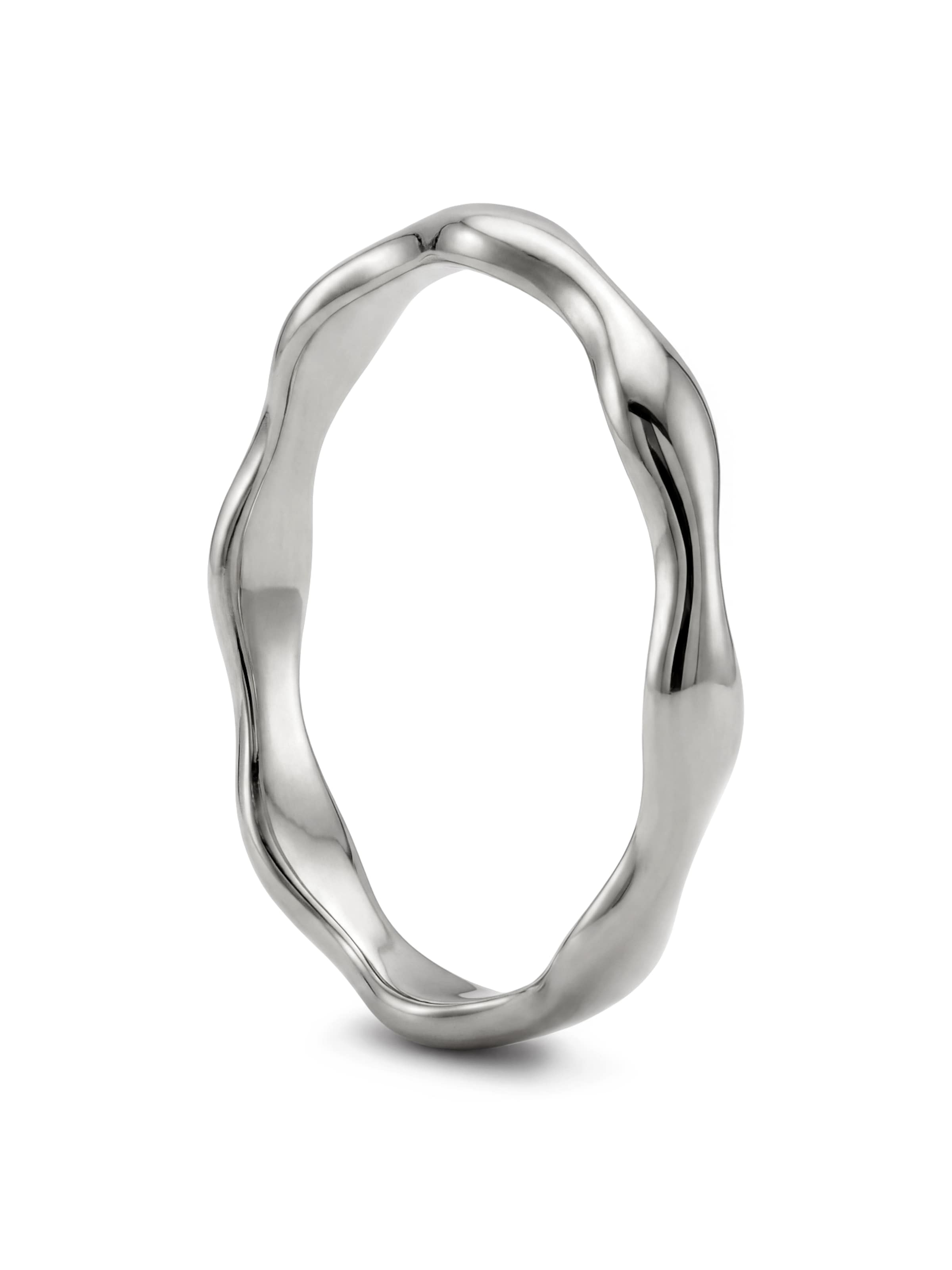 Sidegren Ring 'Molten' in Silver: front