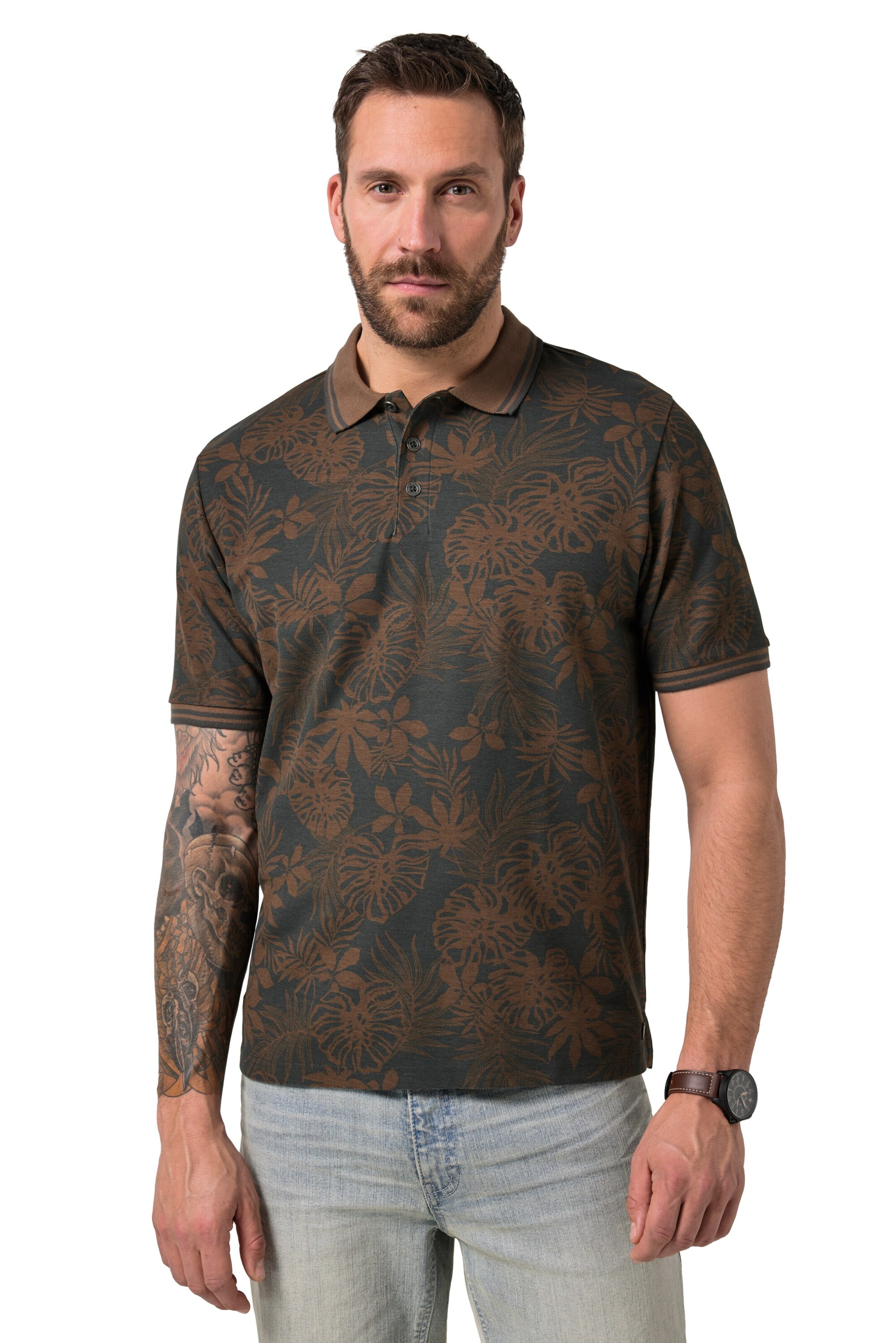 JP1880 Shirt in Brown: front