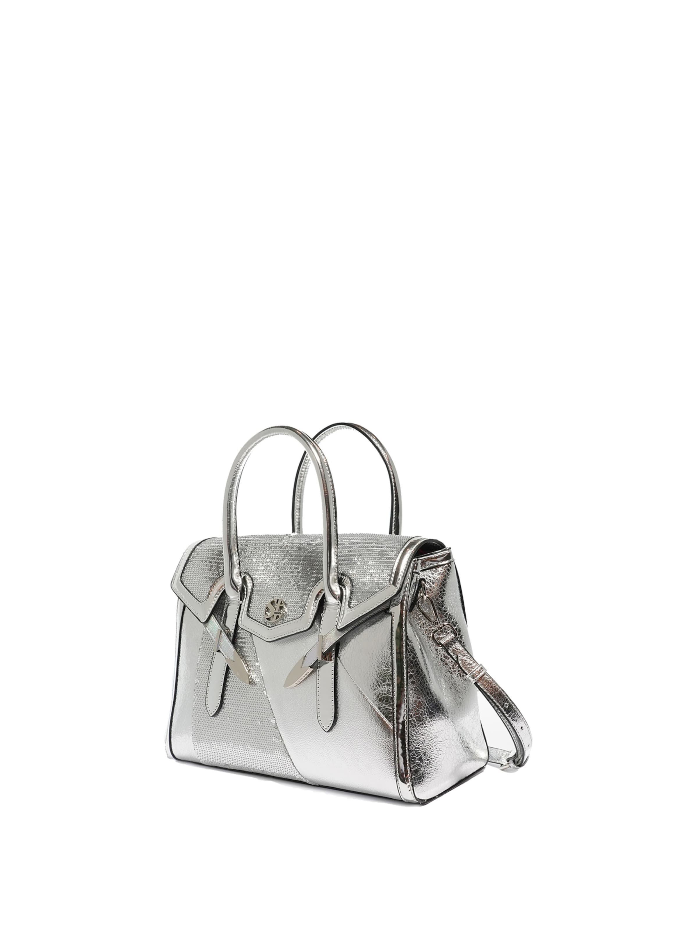 Secret Pon Pon Handbag 'Valoria Prime' in Silver: front