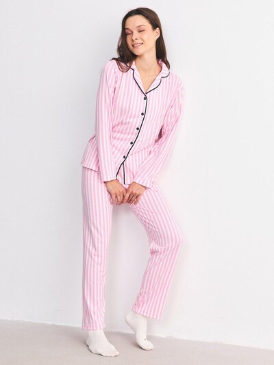 C&City Pyjama in L in pink, Produktansicht