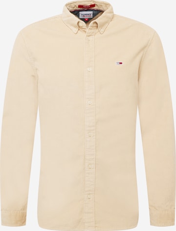 Tommy Jeans Regular Fit Skjorte i beige: forside