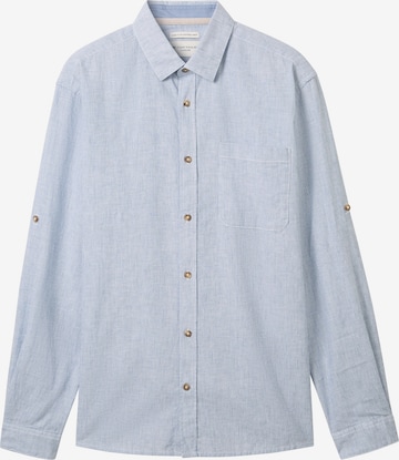 TOM TAILOR Comfort fit Button Up Shirt in Blue: front