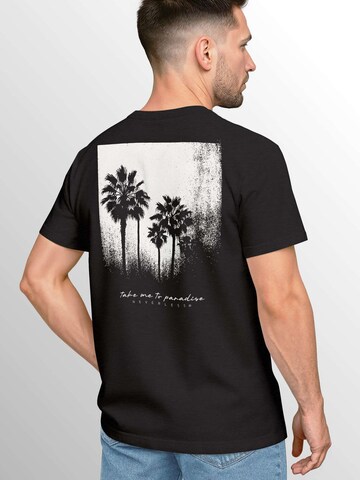 Neverless Shirt 'Palmen' in Black
