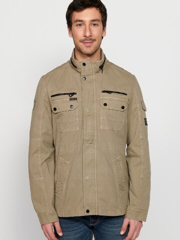 KOROSHI Between-Season Jacket in Brown: front