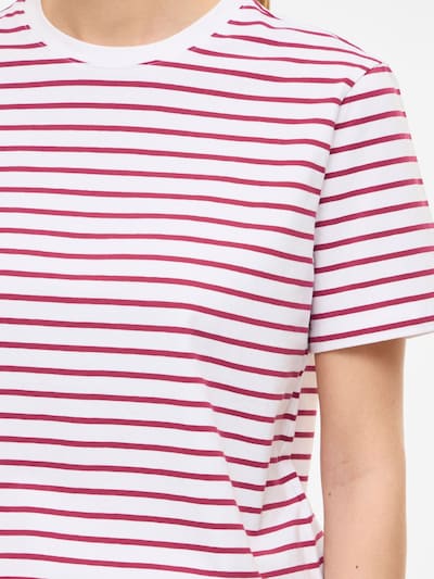 VILA Shirts i mørk pink / hvid, Produktvisning