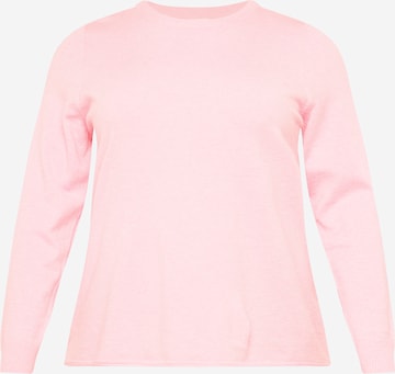 Pull-over 'IBI' ONLY Carmakoma en rose : devant