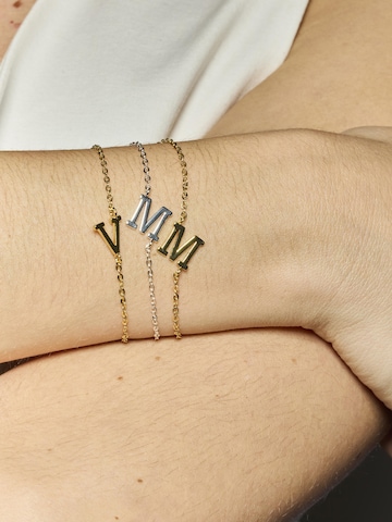 Luxenter - Pulsera 'Alphabet  V' en amarillo
