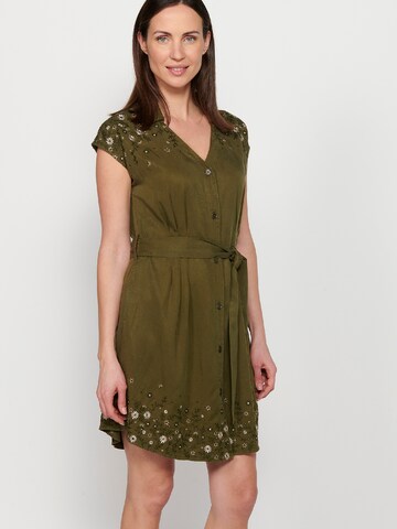 KOROSHI Shirt Dress in Green