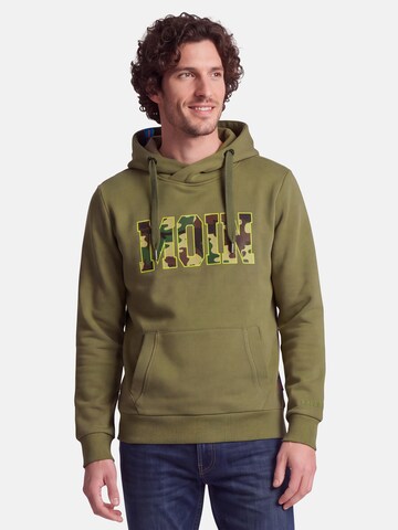 salzhaut Sweatshirt 'Heff - Moin' in Grün: Vorderseite