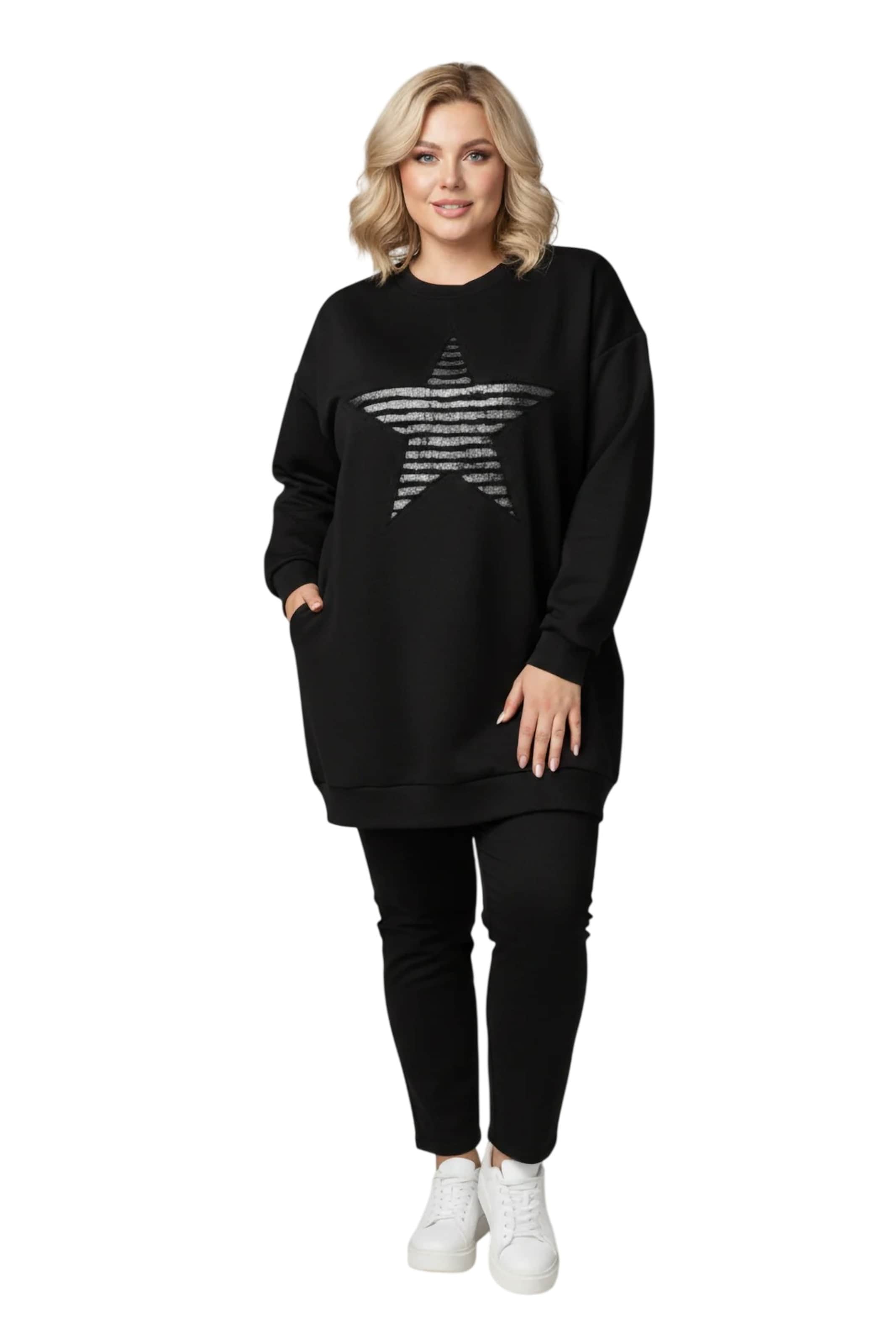 Shape Of You Sweatshirt in Black: front