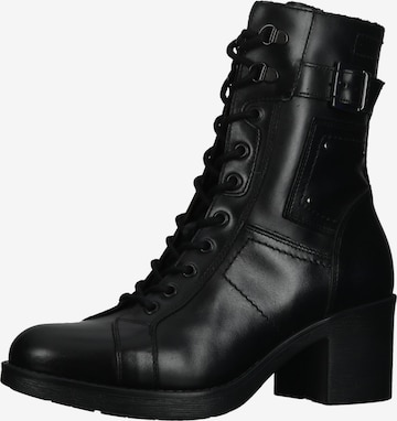 Nero Giardini Lace-Up Ankle Boots in Black: front
