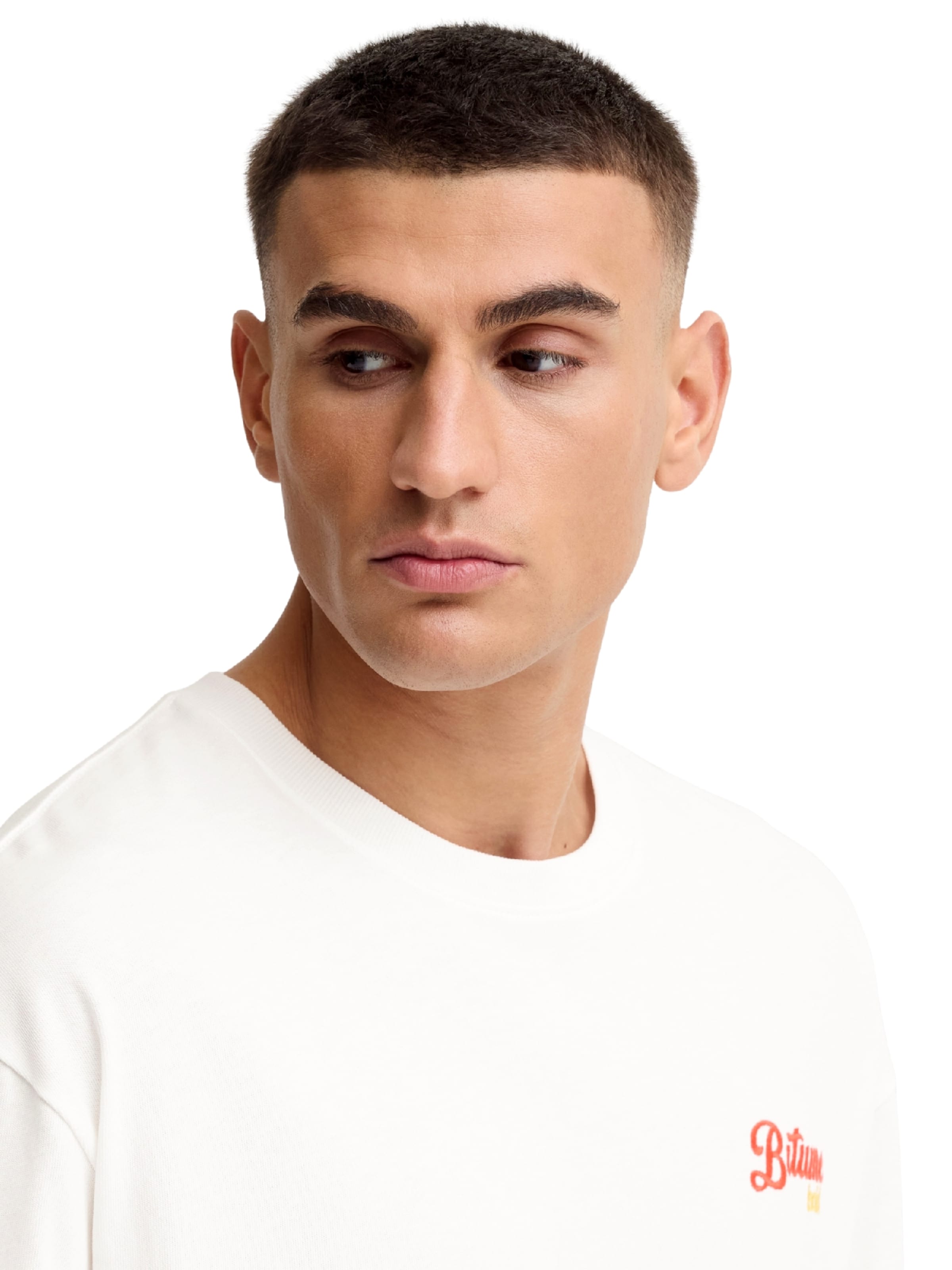 !Solid T-shirt 'SDBrimmer' i vit