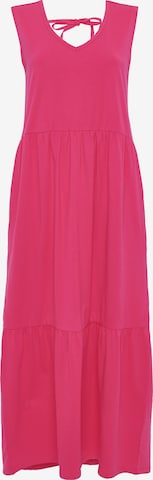 Threadbare Καλοκαιρινό φόρεμα 'Byers Tiered' σε ροζ: μπροστά